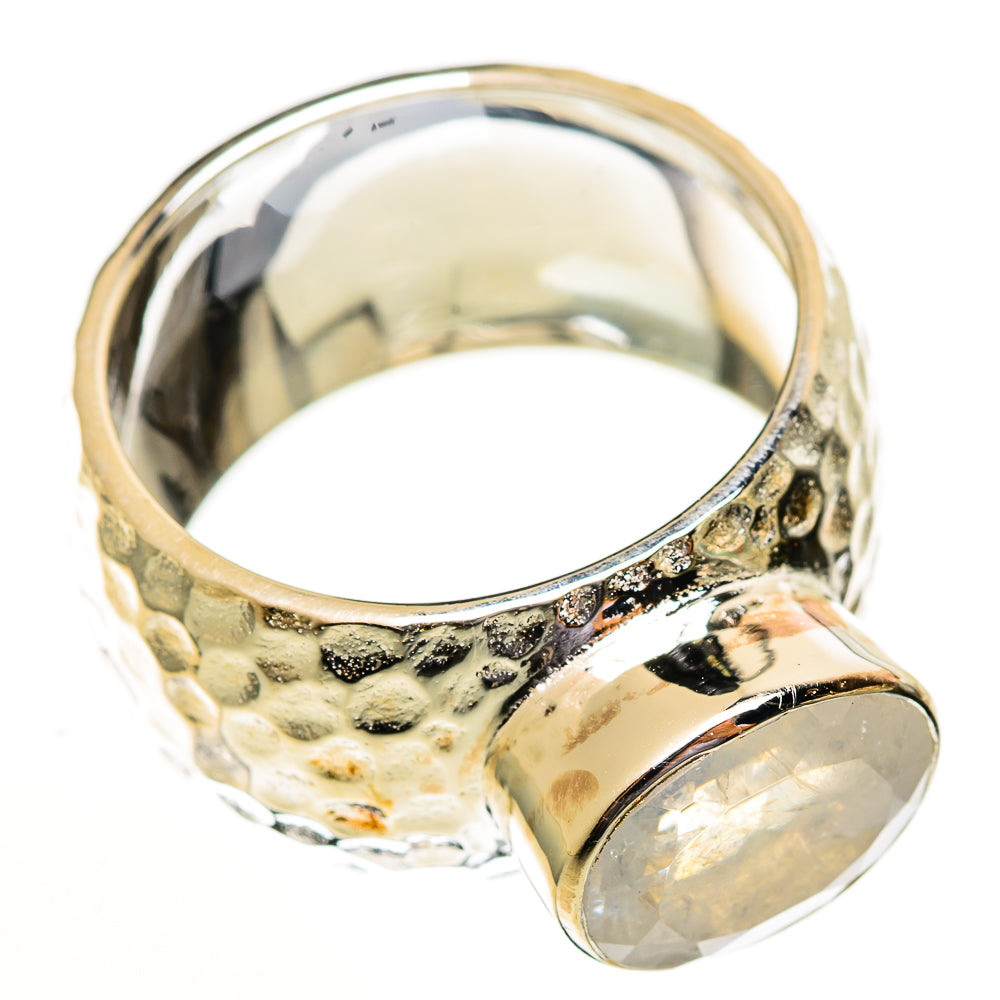 Rainbow Moonstone Rings handcrafted by Ana Silver Co - RING113745 - Photo 2