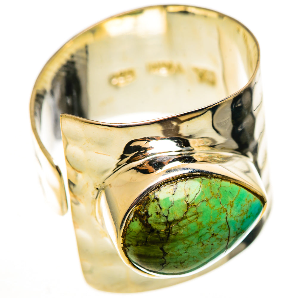 Tibetan Turquoise Rings handcrafted by Ana Silver Co - RING113801 - Photo 2