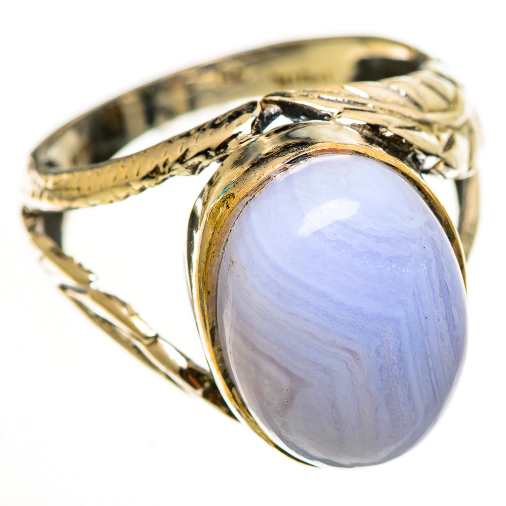 Blue Copper Composite Turquoise Rings handcrafted by Ana Silver Co - RING113854 - Photo 2