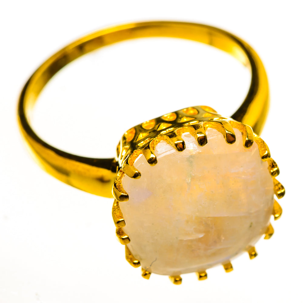 Rainbow Moonstone Rings handcrafted by Ana Silver Co - RING113890 - Photo 2