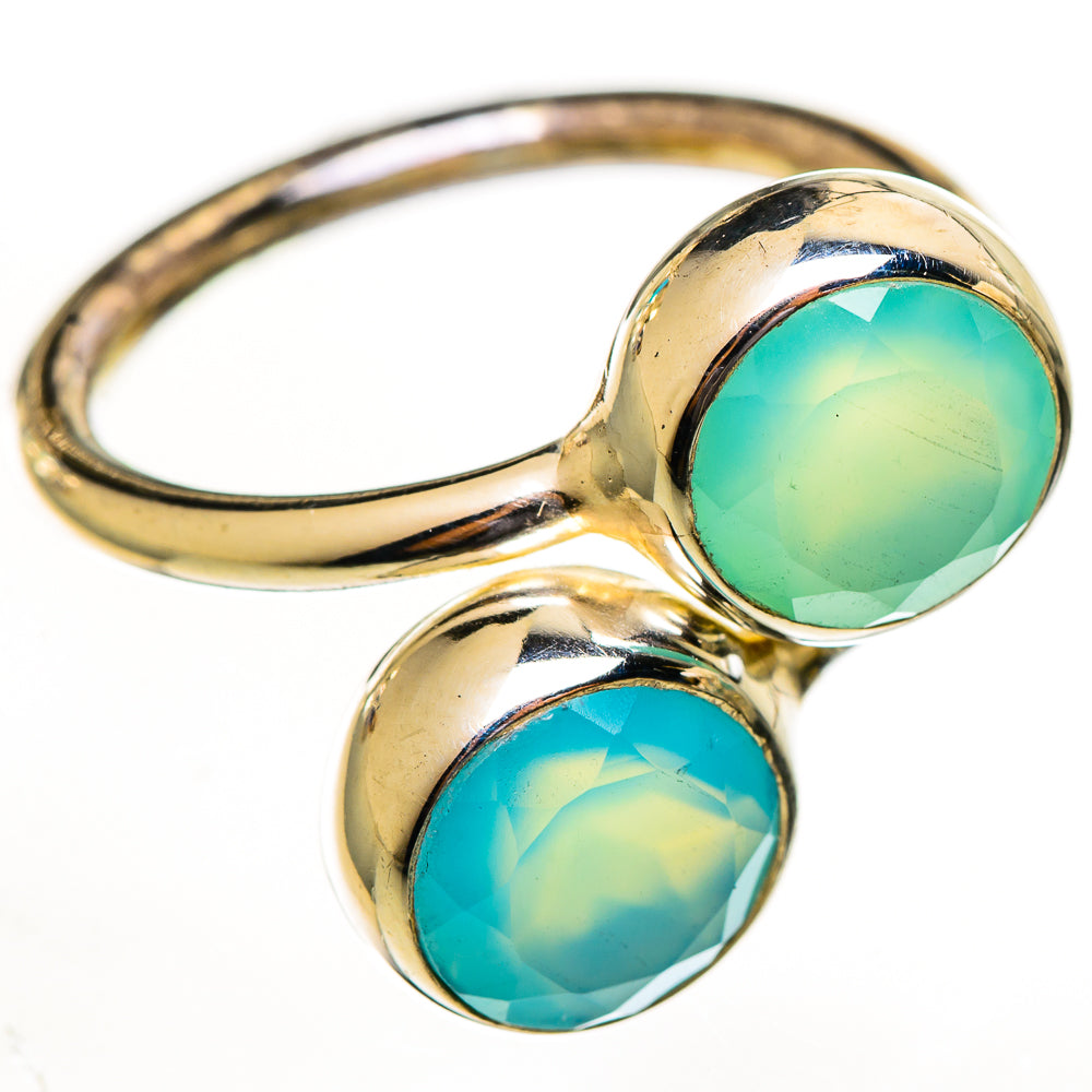 Aqua Chalcedony Rings handcrafted by Ana Silver Co - RING113986 - Photo 2