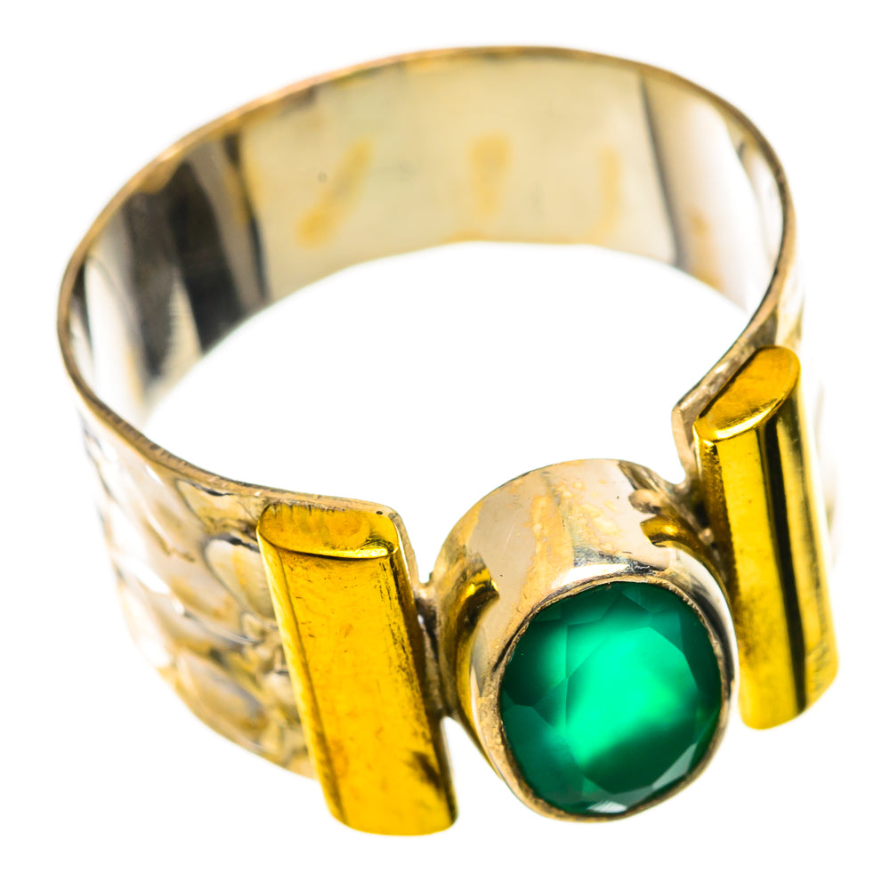 Green Onyx Rings handcrafted by Ana Silver Co - RING114086 - Photo 2