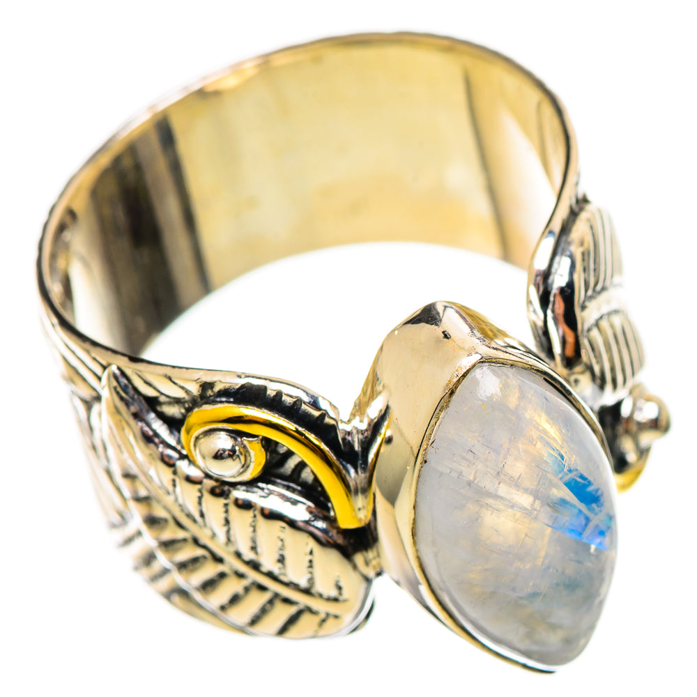 Rainbow Moonstone Rings handcrafted by Ana Silver Co - RING114095 - Photo 2