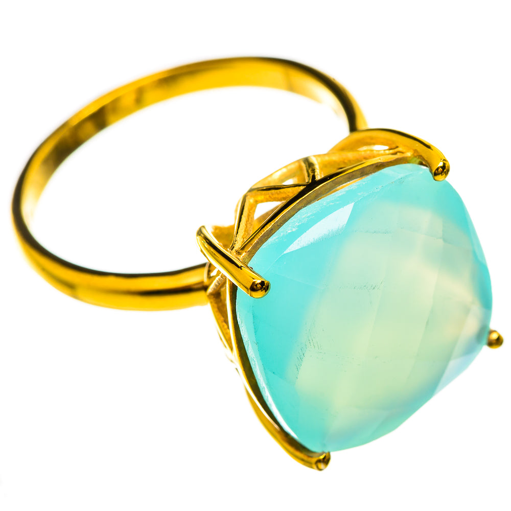 Aqua Chalcedony Rings handcrafted by Ana Silver Co - RING114109 - Photo 2