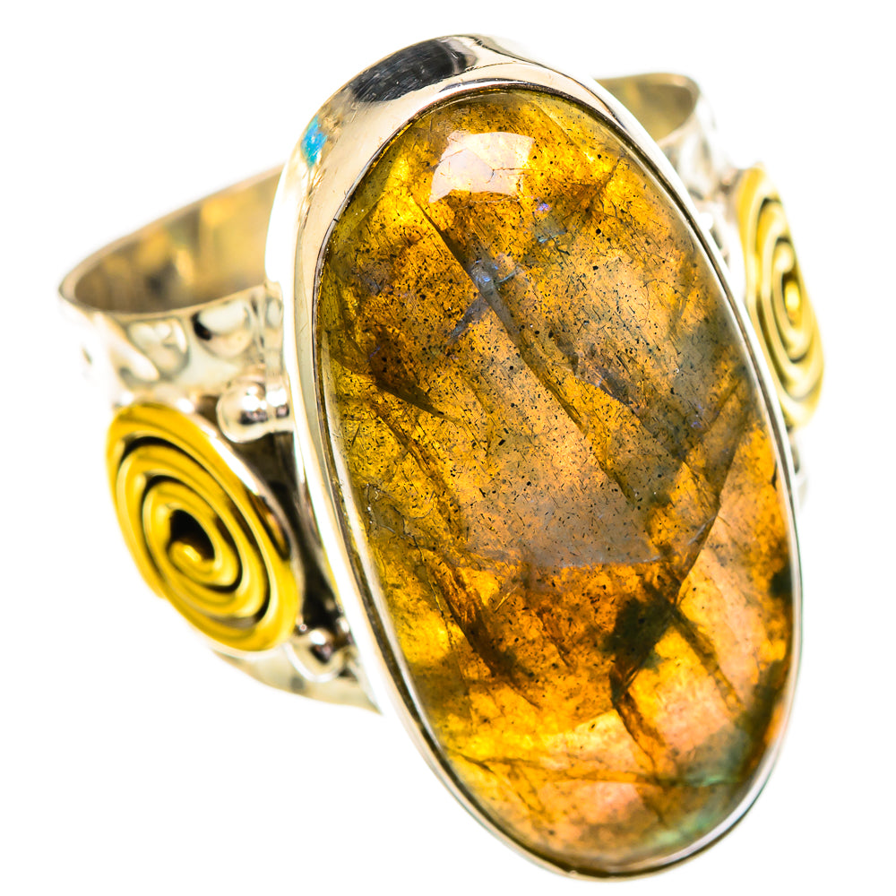 Labradorite Rings handcrafted by Ana Silver Co - RING114243 - Photo 2