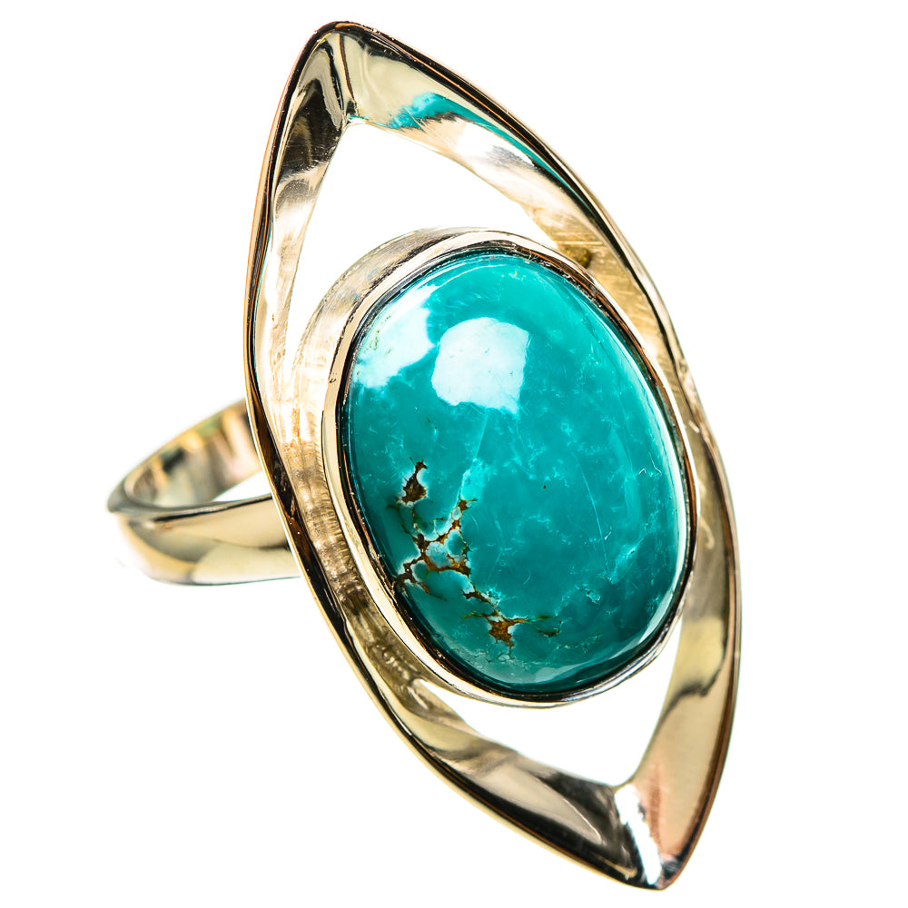 Tibetan Turquoise Rings handcrafted by Ana Silver Co - RING114306 - Photo 2