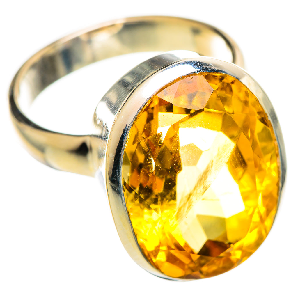 Citrine Sugarloaf Rings handcrafted by Ana Silver Co - RING114408 - Photo 2
