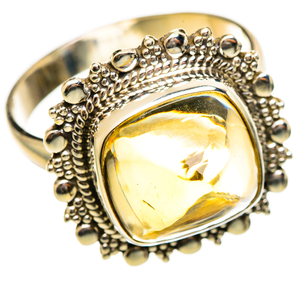Citrine Sugarloaf Rings handcrafted by Ana Silver Co - RING114409 - Photo 2