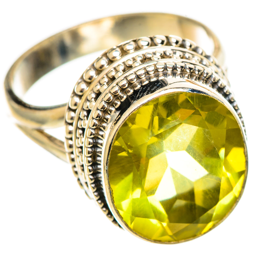 Lemon Quartz Rings handcrafted by Ana Silver Co - RING114425 - Photo 2