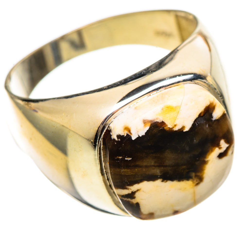 Peanut Wood Jasper Rings handcrafted by Ana Silver Co - RING114433 - Photo 2