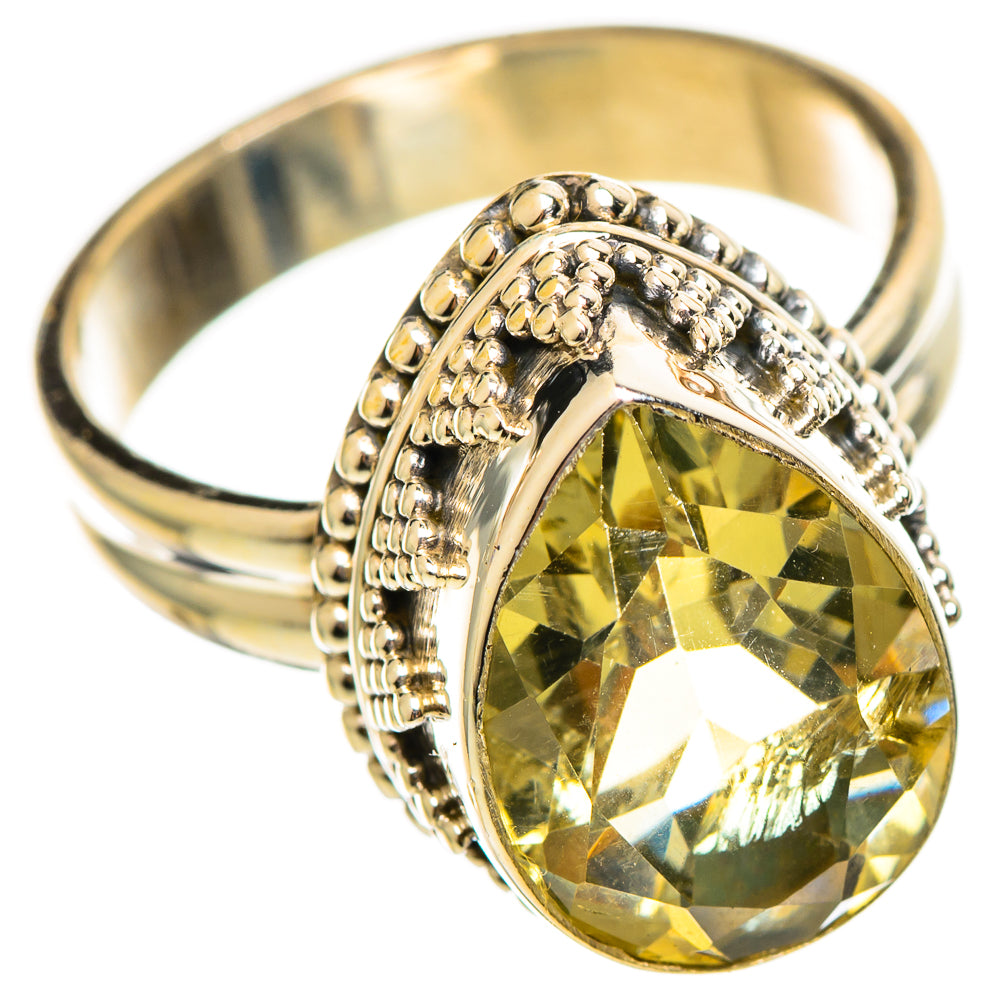 Lemon Quartz Rings handcrafted by Ana Silver Co - RING114456 - Photo 2