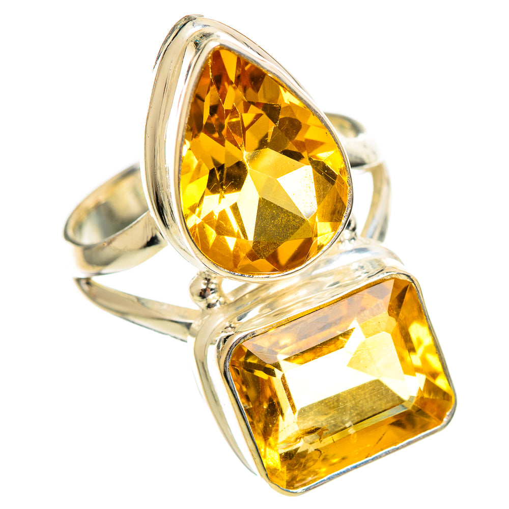 Citrine Sugarloaf Rings handcrafted by Ana Silver Co - RING114467 - Photo 2