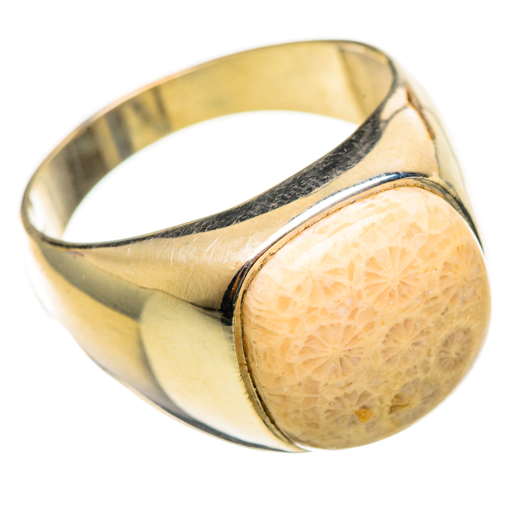 Fossil Coral Rings handcrafted by Ana Silver Co - RING114512 - Photo 2
