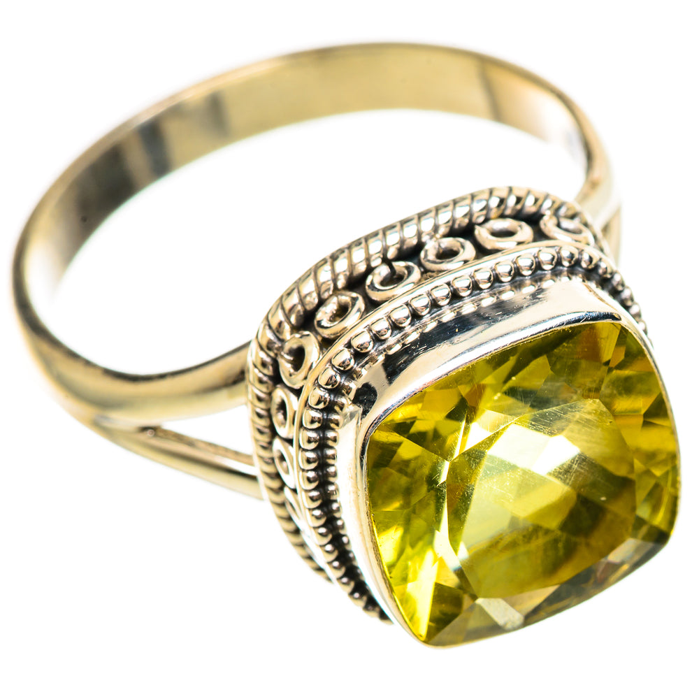 Lemon Quartz Rings handcrafted by Ana Silver Co - RING114516 - Photo 2