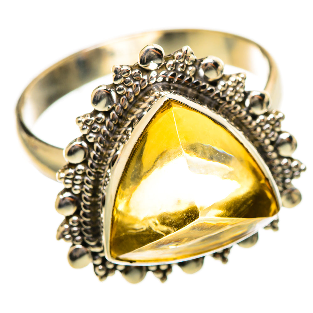 Citrine Sugarloaf Rings handcrafted by Ana Silver Co - RING114525 - Photo 2
