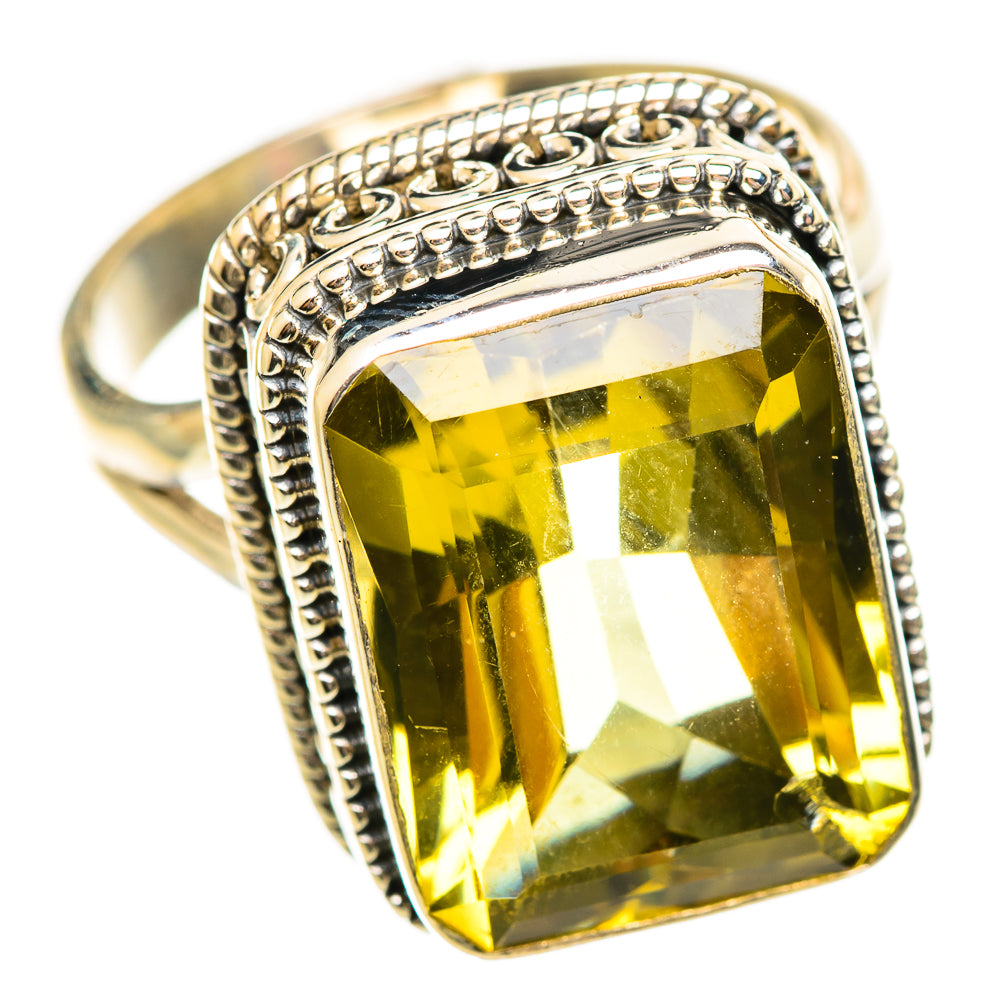 Lemon Quartz Rings handcrafted by Ana Silver Co - RING114547 - Photo 2