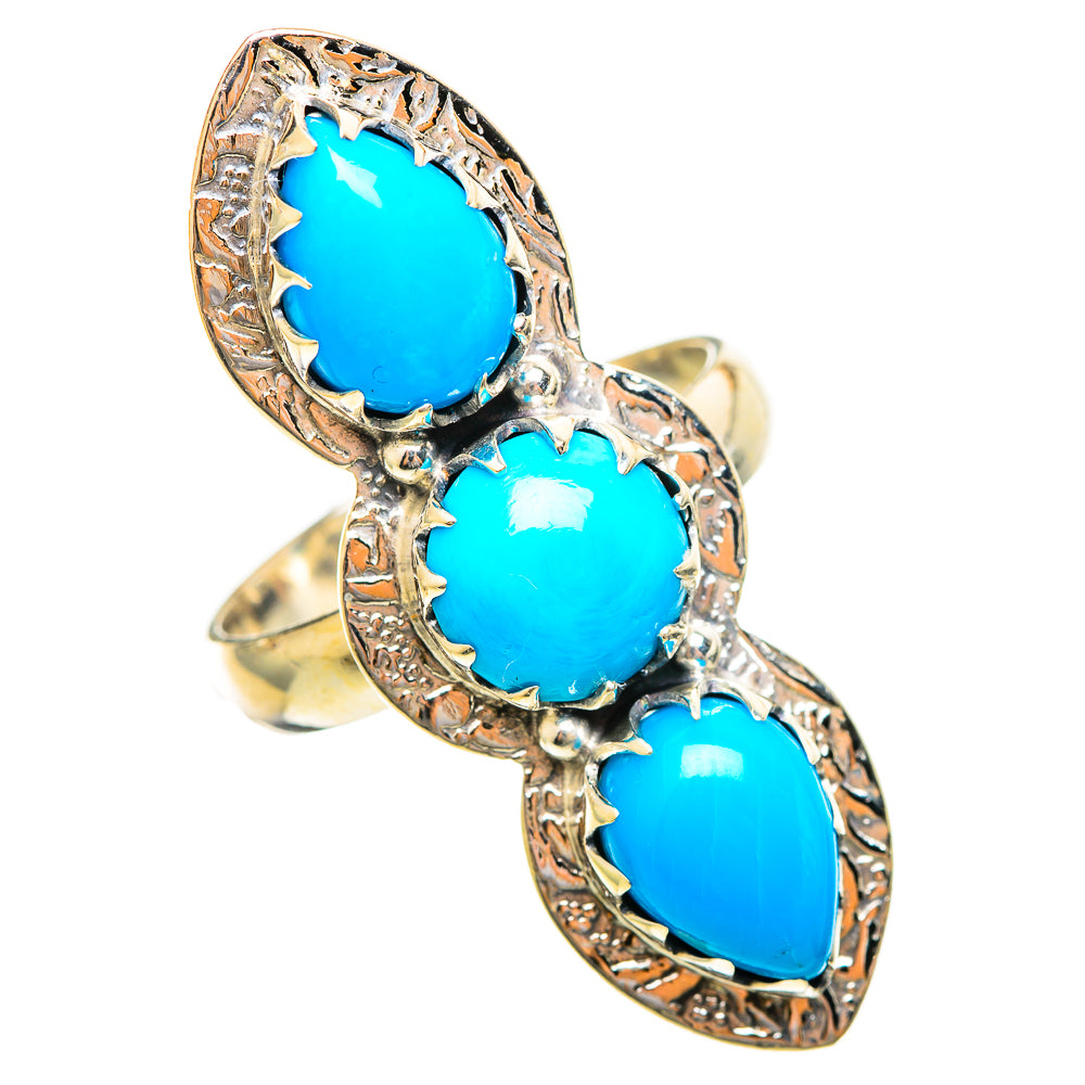 Sleeping Beauty Turquoise Rings handcrafted by Ana Silver Co - RING114589 - Photo 2