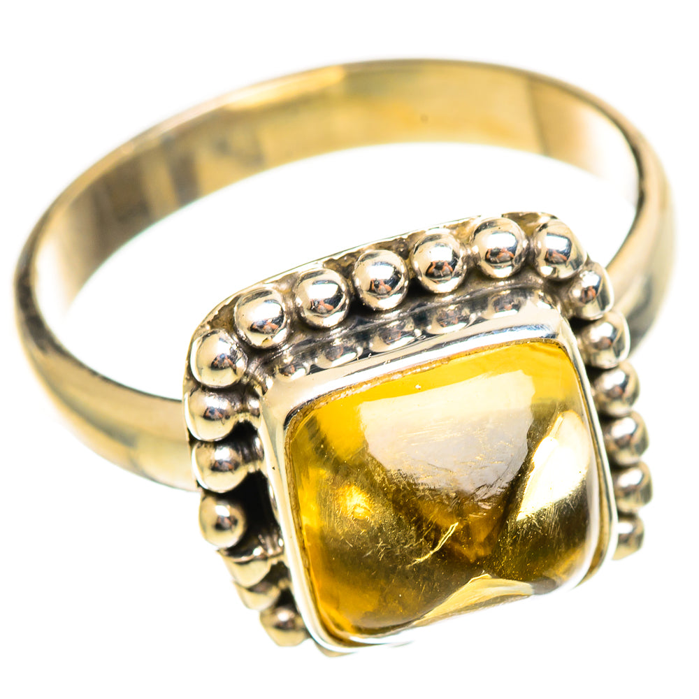 Citrine Sugarloaf Rings handcrafted by Ana Silver Co - RING114594 - Photo 2