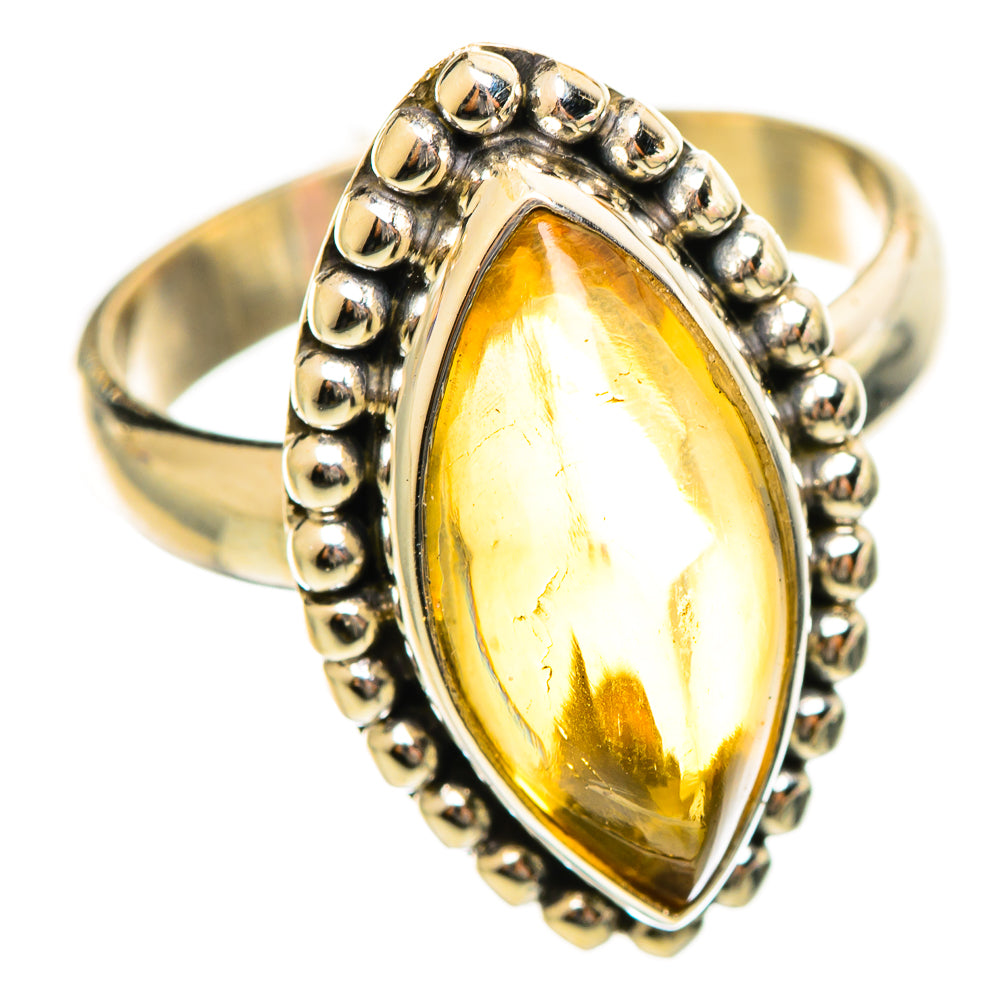 Citrine Sugarloaf Rings handcrafted by Ana Silver Co - RING114595 - Photo 2