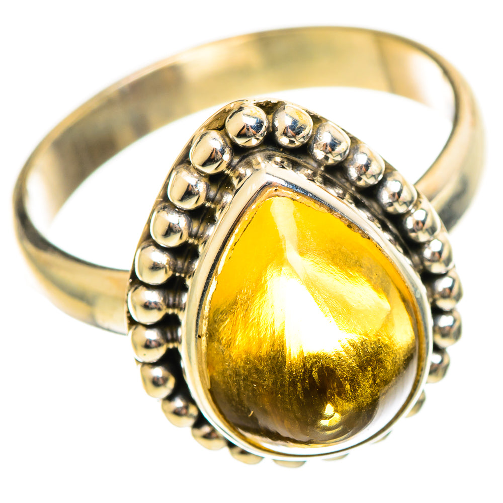 Citrine Sugarloaf Rings handcrafted by Ana Silver Co - RING114596 - Photo 2