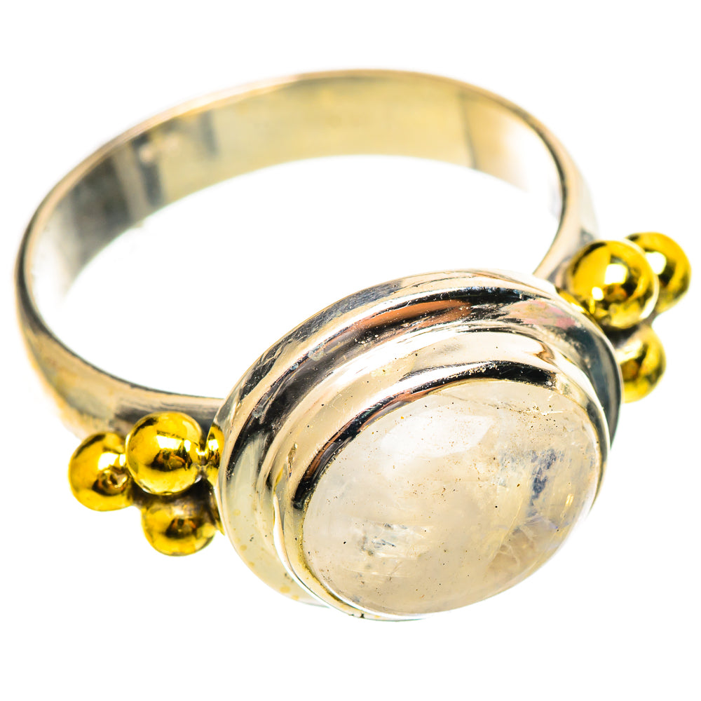 Rainbow Moonstone Rings handcrafted by Ana Silver Co - RING114602 - Photo 2