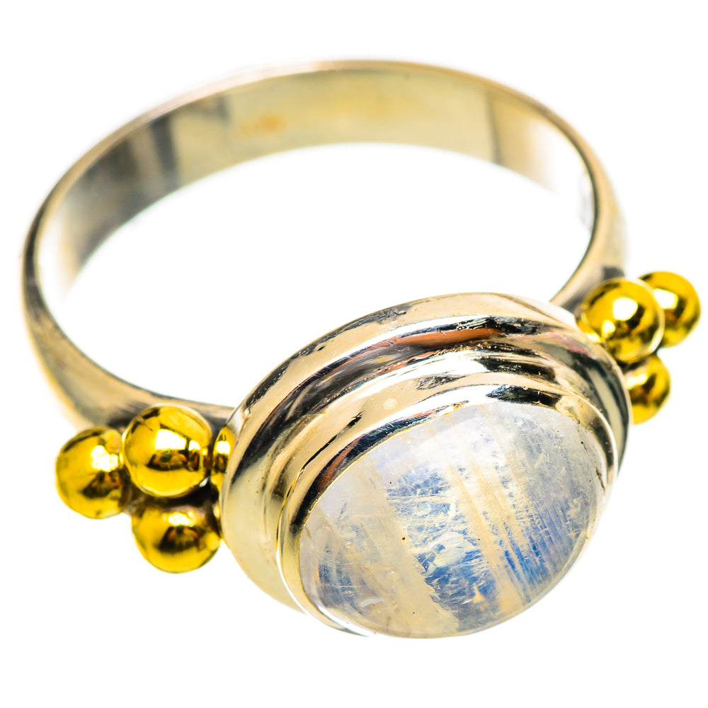 Rainbow Moonstone Rings handcrafted by Ana Silver Co - RING114620 - Photo 2