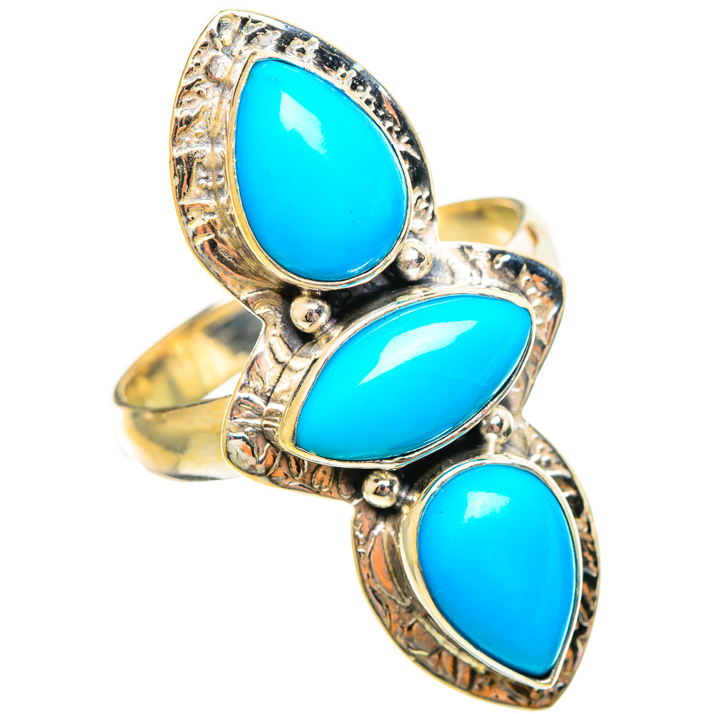 Sleeping Beauty Turquoise Rings handcrafted by Ana Silver Co - RING114639 - Photo 2