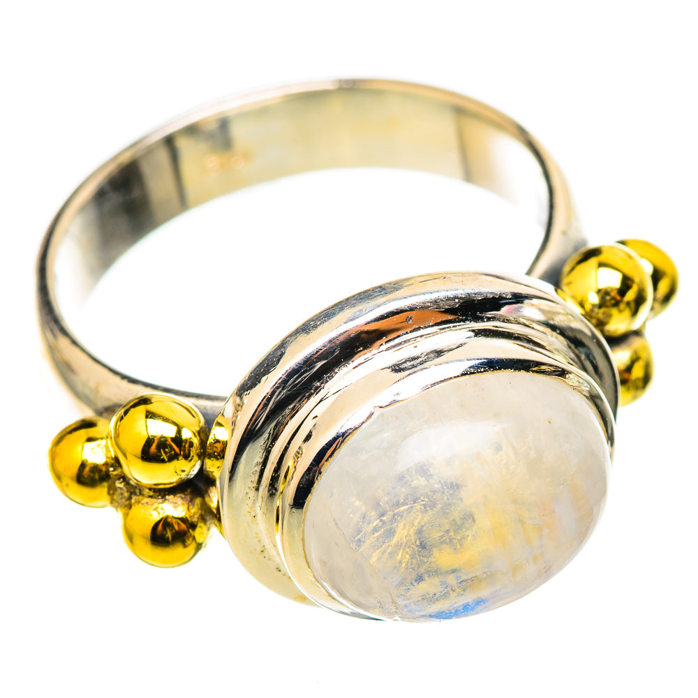 Rainbow Moonstone Rings handcrafted by Ana Silver Co - RING114718 - Photo 2