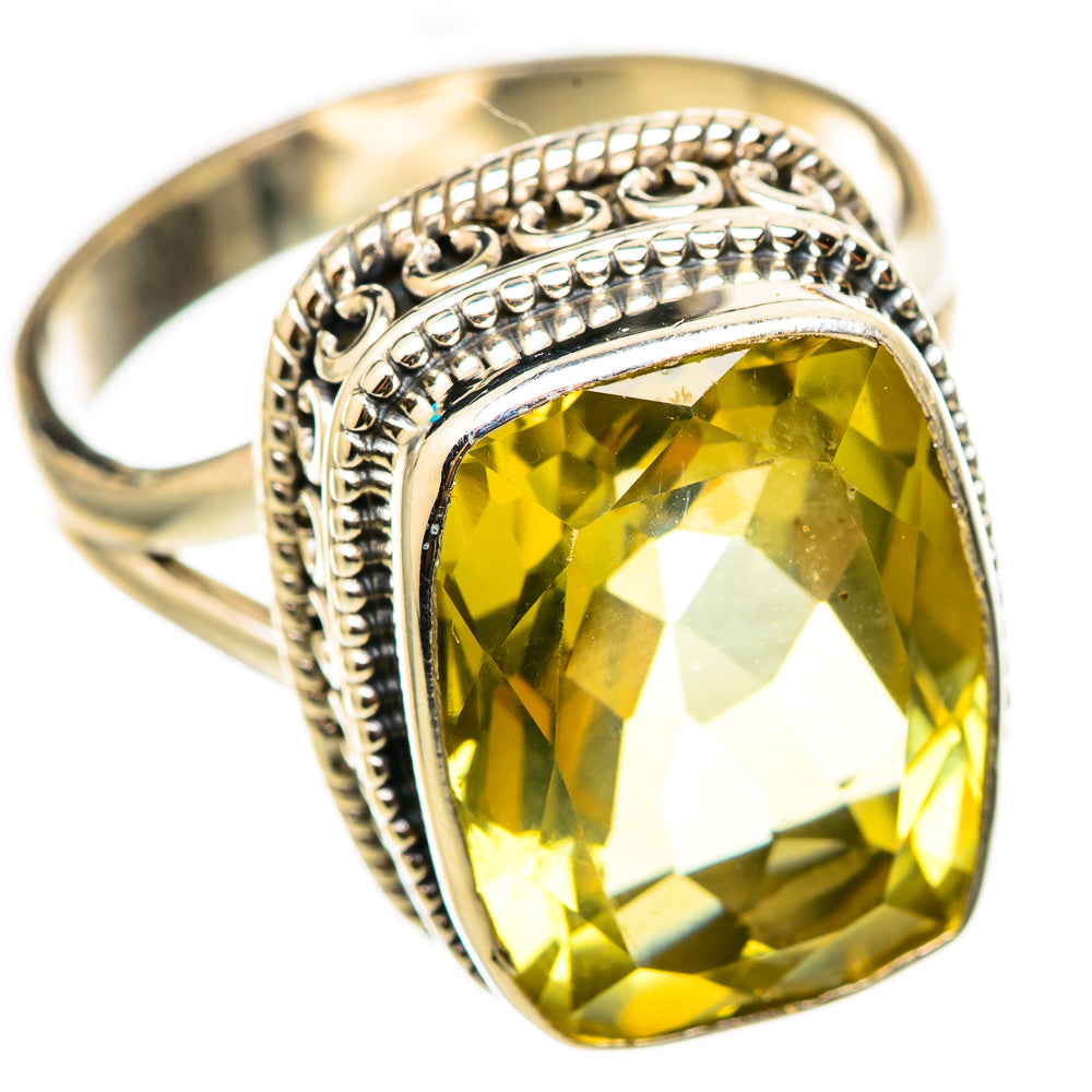 Lemon Quartz Rings handcrafted by Ana Silver Co - RING114747 - Photo 2