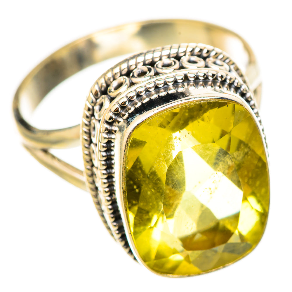 Lemon Quartz Rings handcrafted by Ana Silver Co - RING114769 - Photo 2