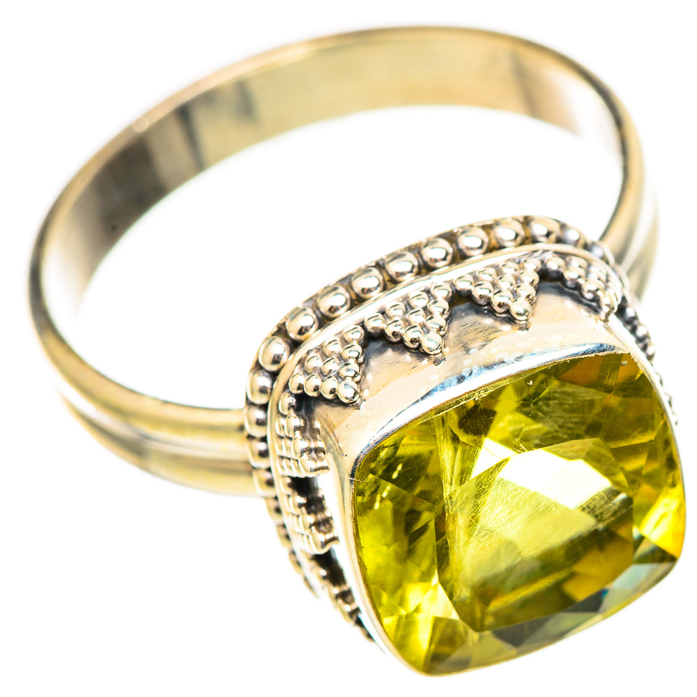 Lemon Quartz Rings handcrafted by Ana Silver Co - RING114770 - Photo 2