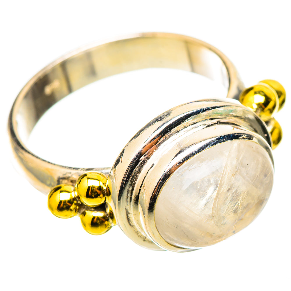 Rainbow Moonstone Rings handcrafted by Ana Silver Co - RING114835 - Photo 2