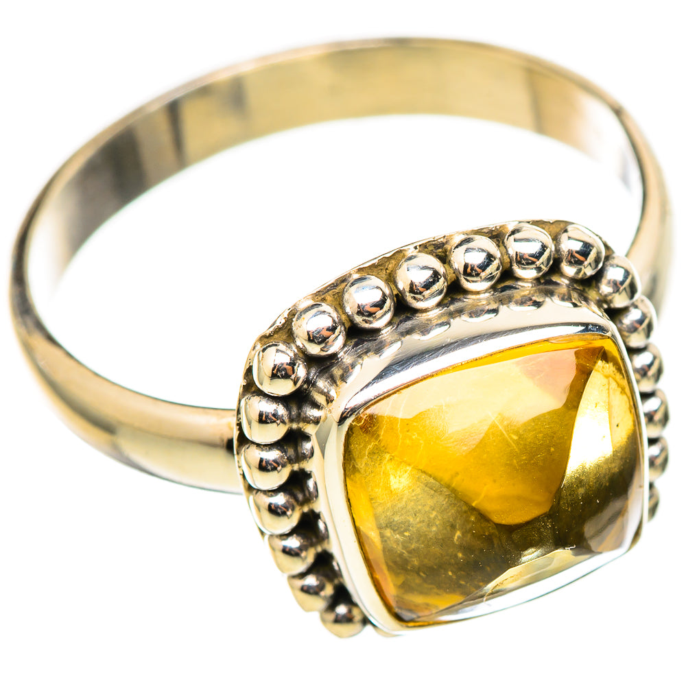 Citrine Sugarloaf Rings handcrafted by Ana Silver Co - RING114847 - Photo 2
