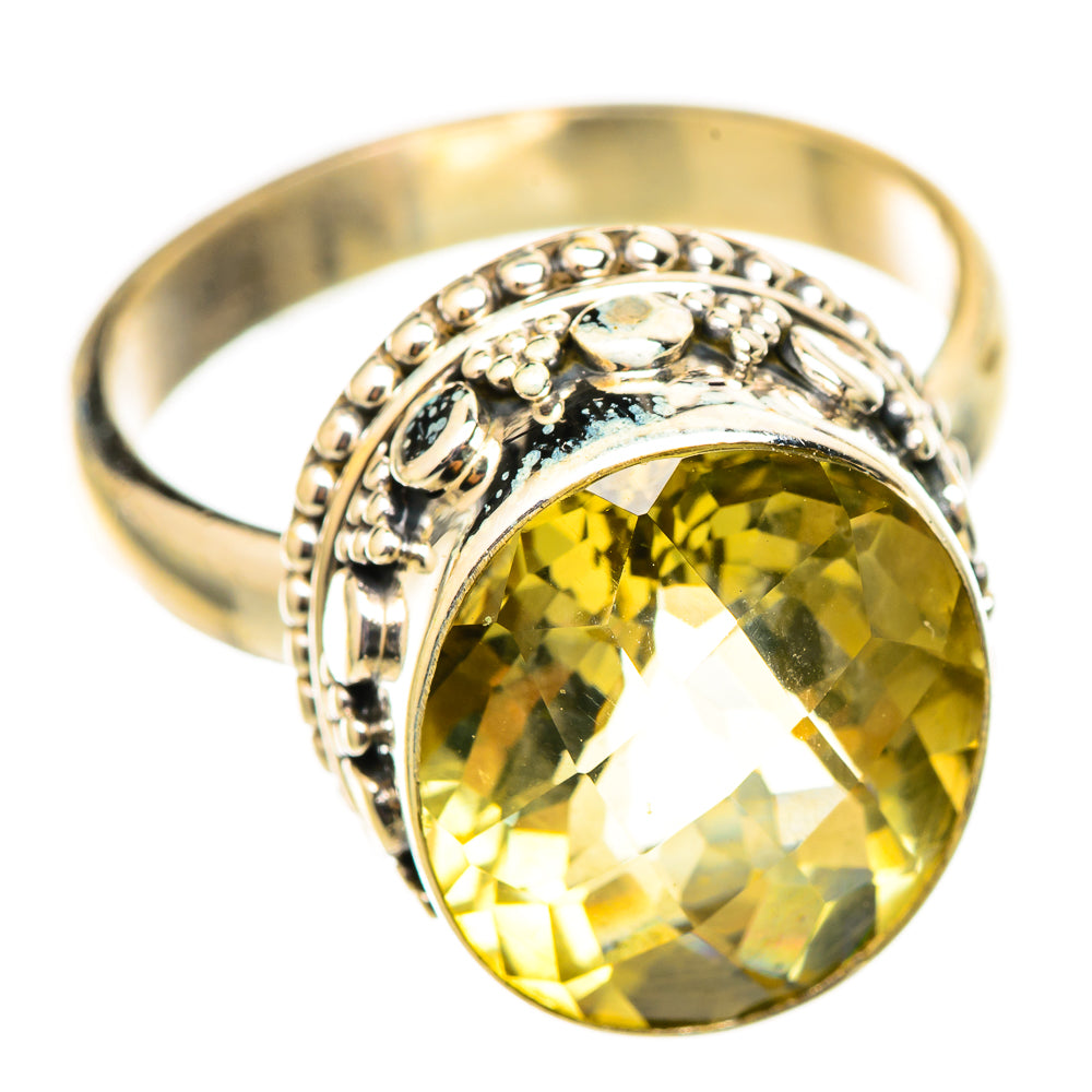 Lemon Quartz Rings handcrafted by Ana Silver Co - RING114880 - Photo 2