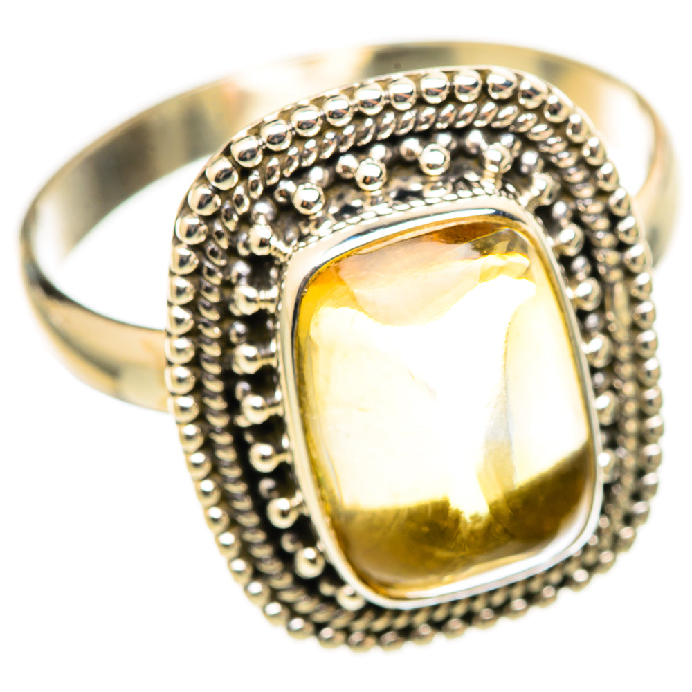 Citrine Sugarloaf Rings handcrafted by Ana Silver Co - RING114890 - Photo 2