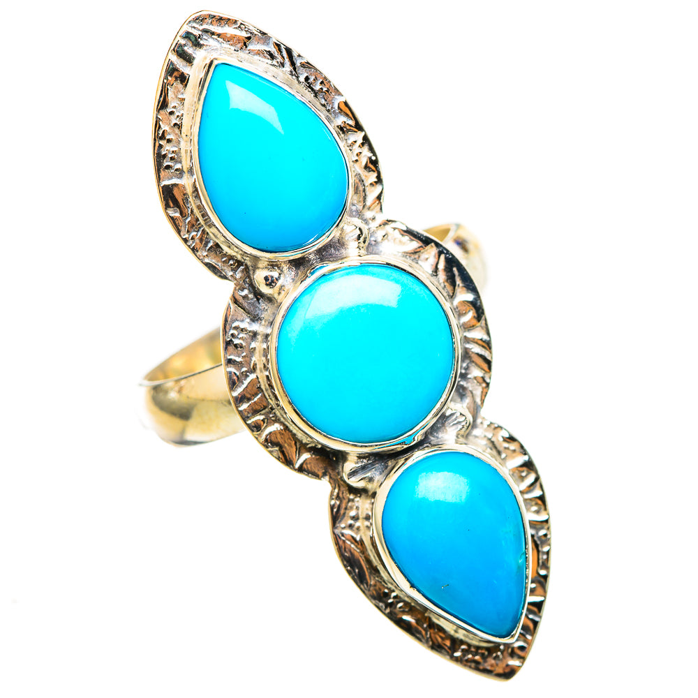Sleeping Beauty Turquoise Rings handcrafted by Ana Silver Co - RING114940 - Photo 2