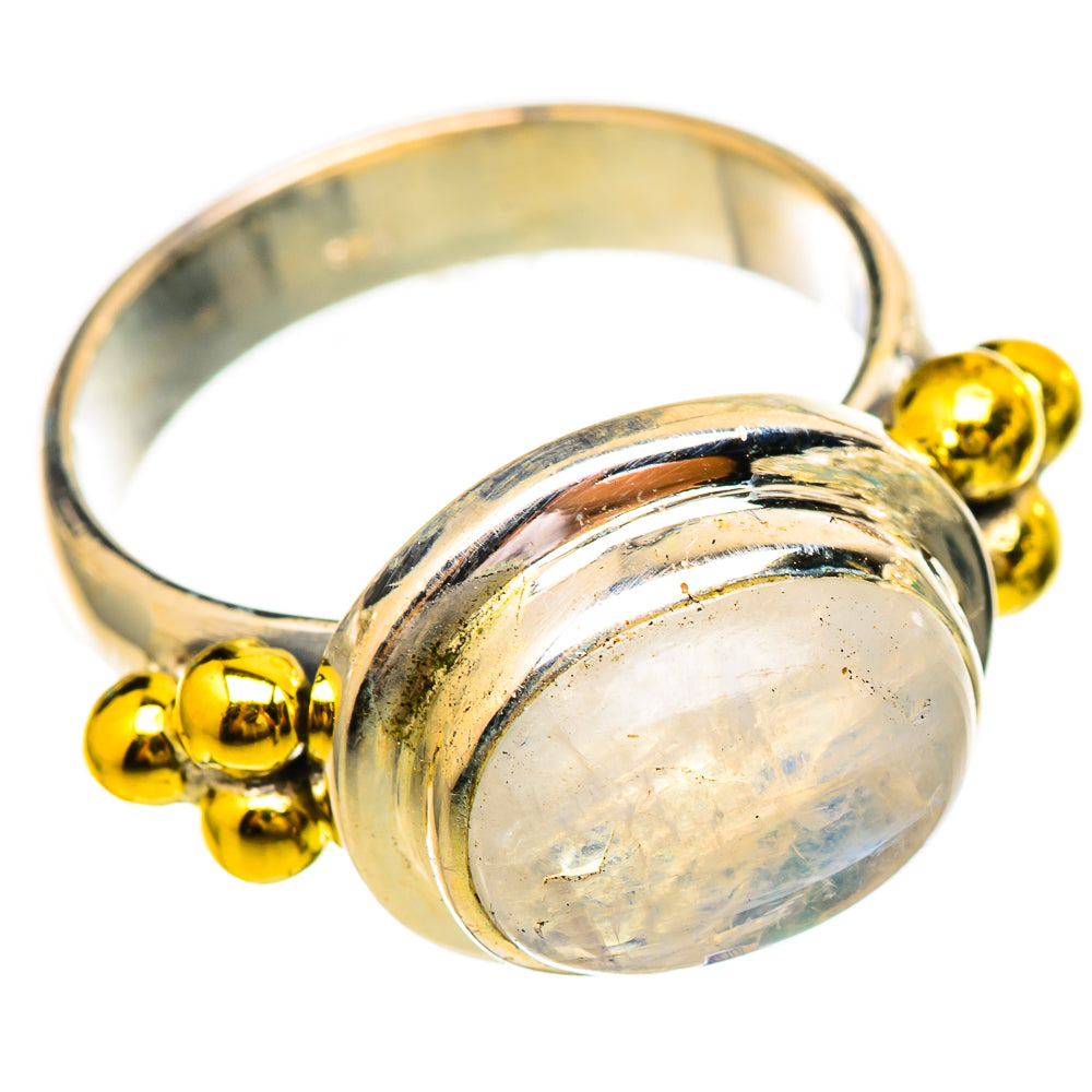 Rainbow Moonstone Rings handcrafted by Ana Silver Co - RING115160 - Photo 2