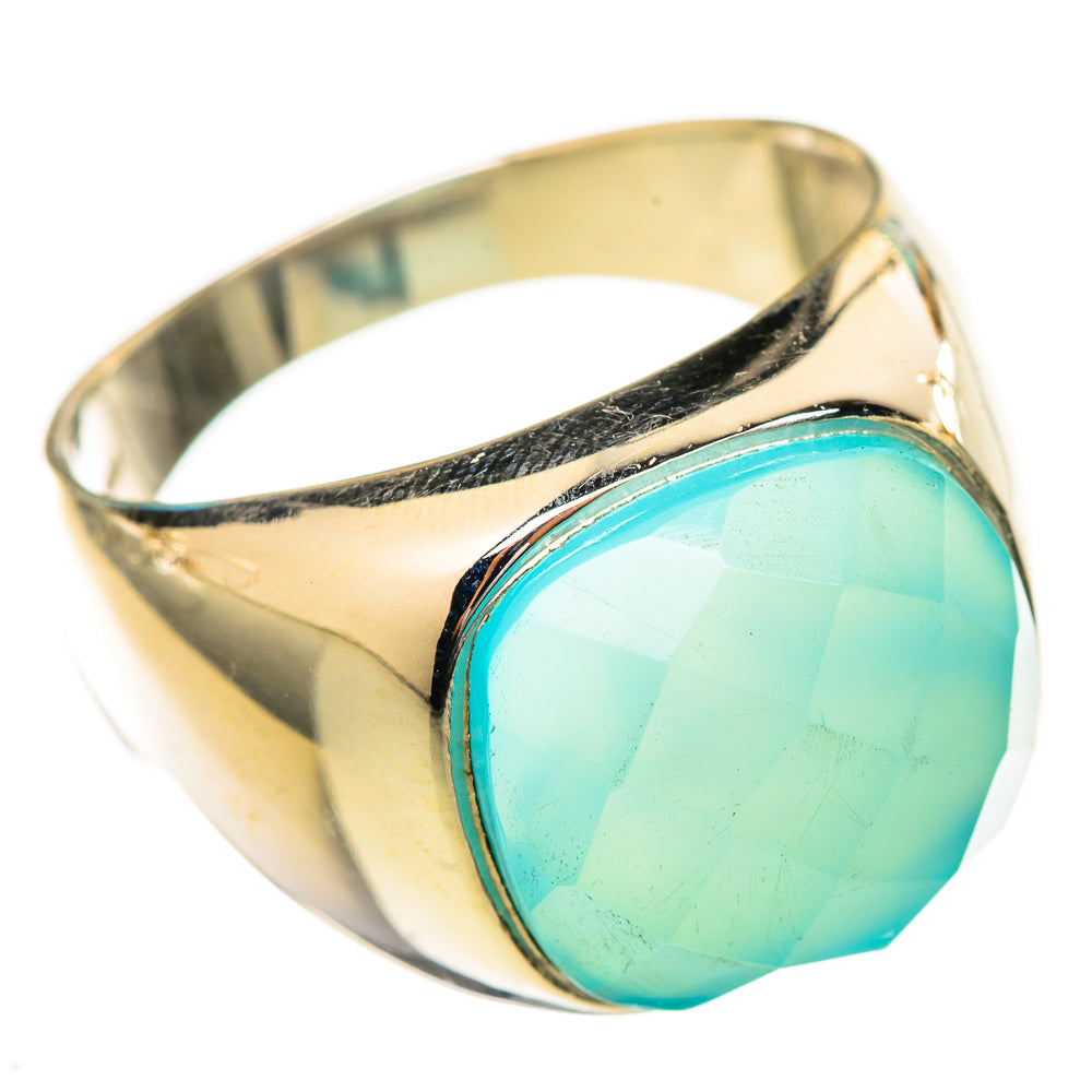 Aqua Chalcedony Rings handcrafted by Ana Silver Co - RING115166 - Photo 2