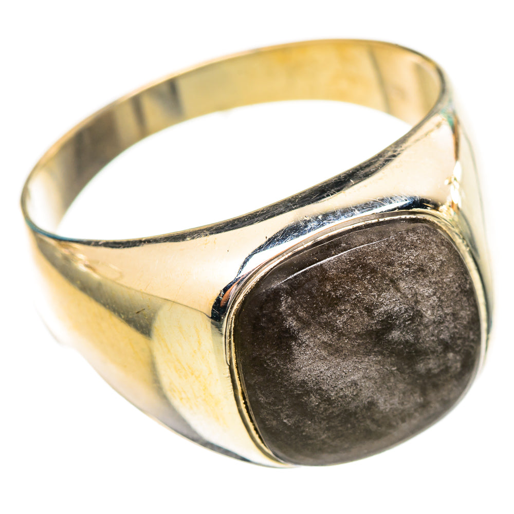 Gold Sheen Obsidian Rings handcrafted by Ana Silver Co - RING115173 - Photo 2