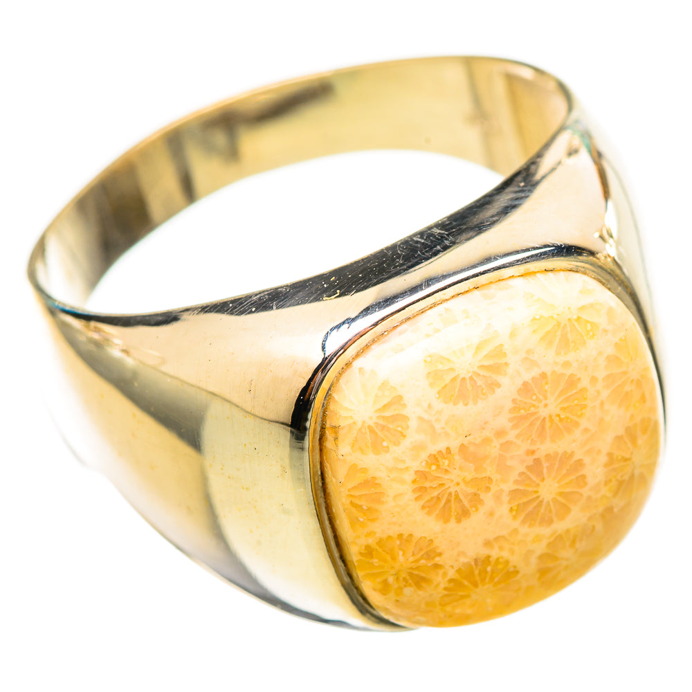 Fossil Coral Rings handcrafted by Ana Silver Co - RING115218 - Photo 2