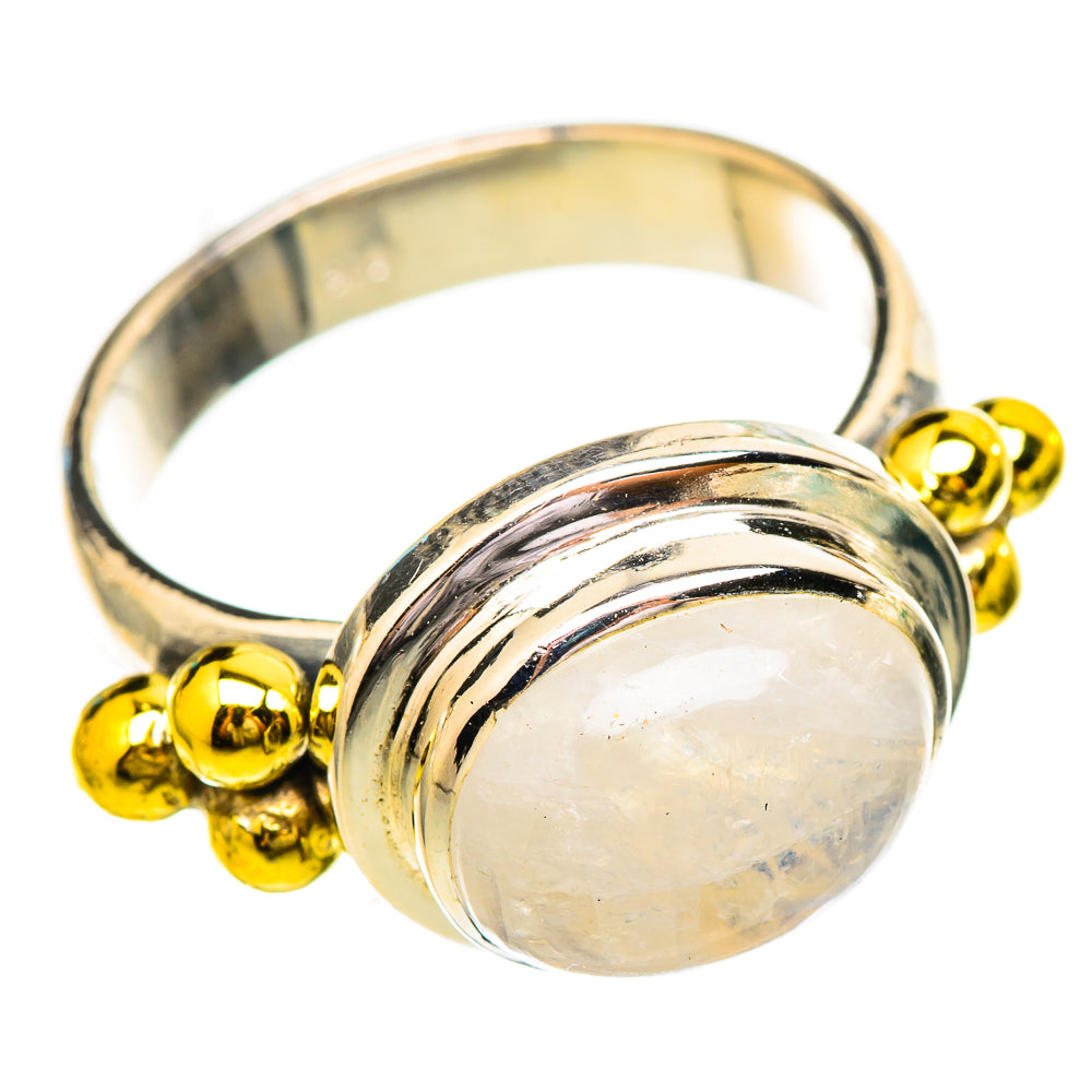 Rainbow Moonstone Rings handcrafted by Ana Silver Co - RING115225 - Photo 2