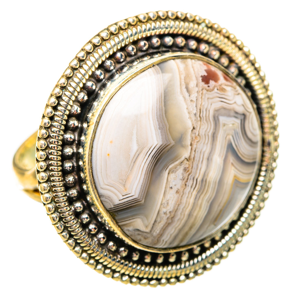Laguna Lace Agate Rings handcrafted by Ana Silver Co - RING115293 - Photo 2
