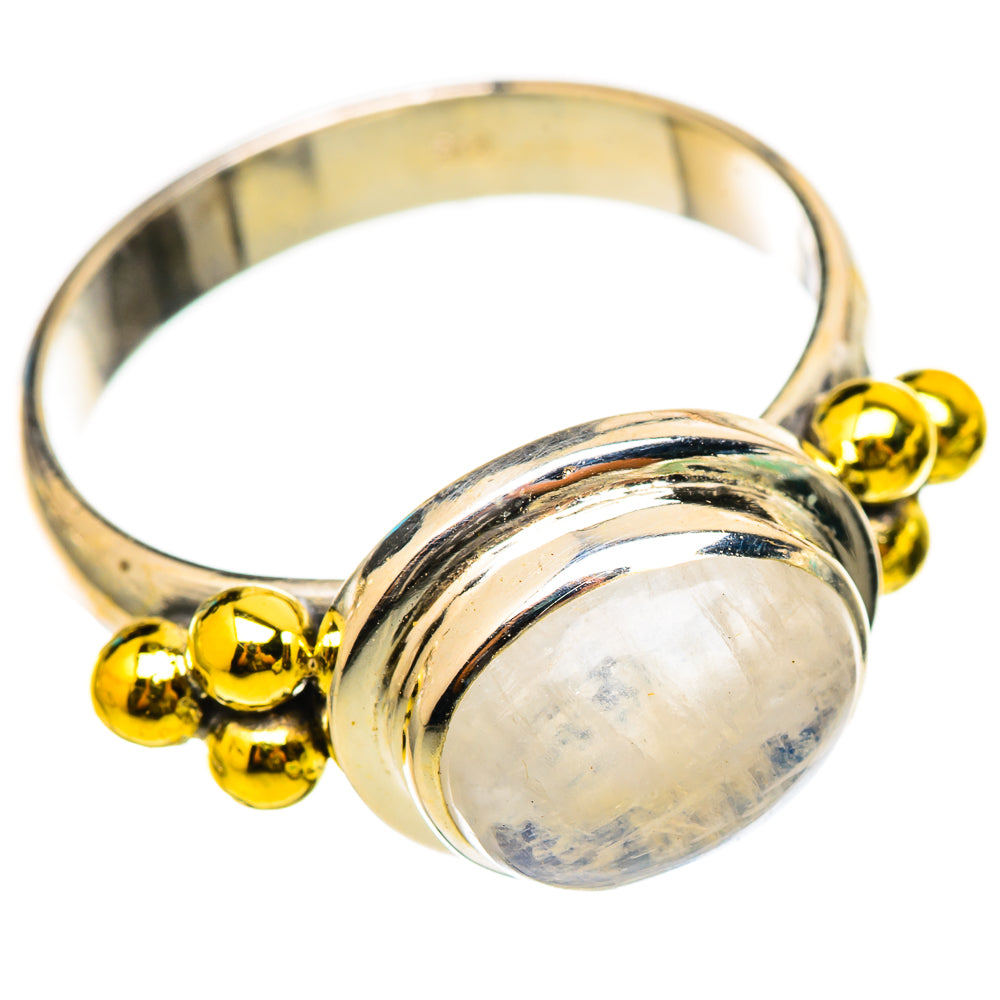 Rainbow Moonstone Rings handcrafted by Ana Silver Co - RING115316 - Photo 2