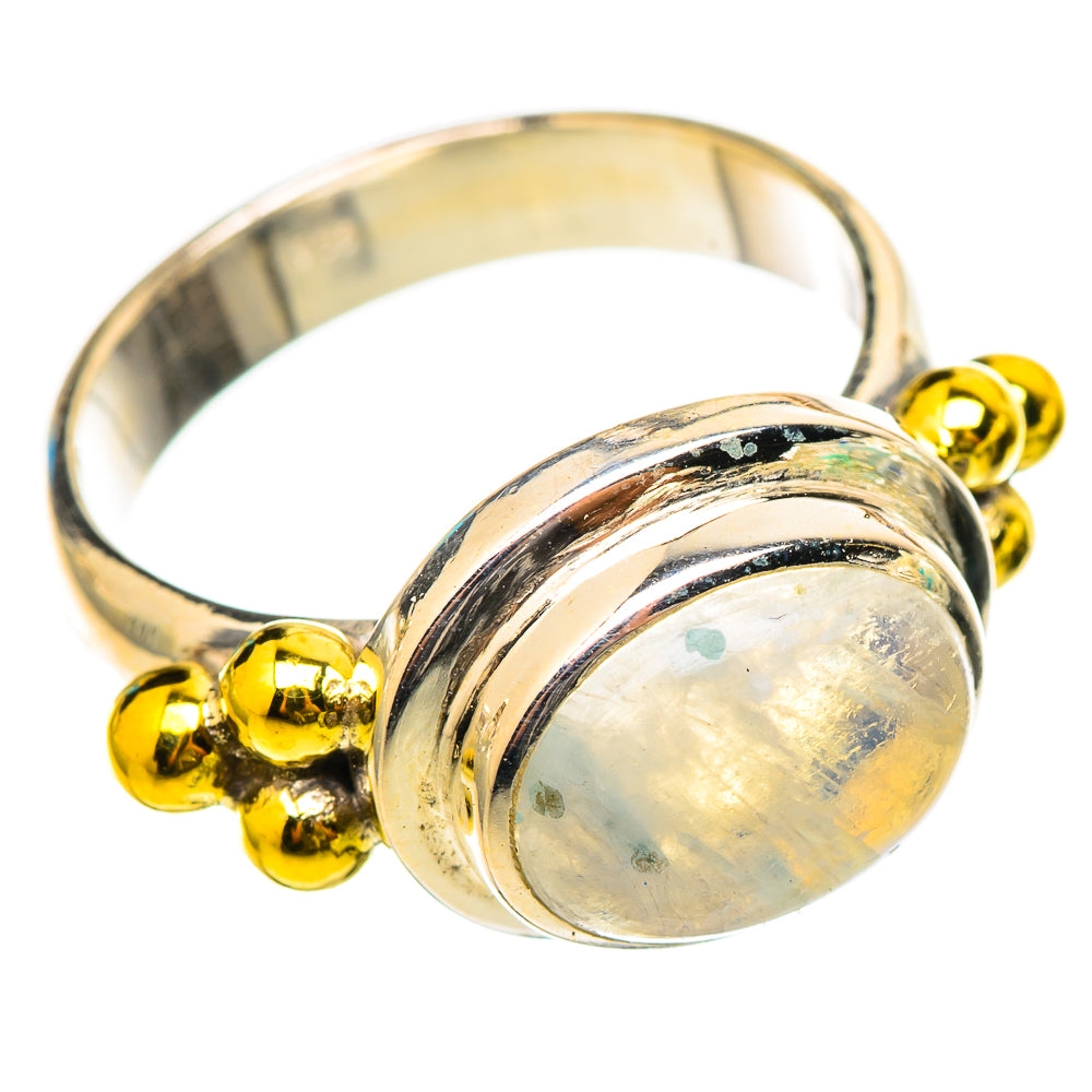 Rainbow Moonstone Rings handcrafted by Ana Silver Co - RING115345 - Photo 2