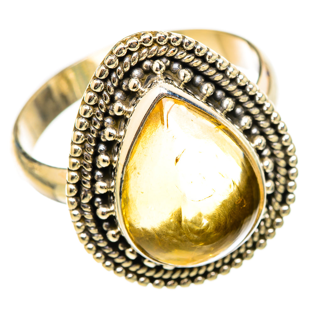Citrine Sugarloaf Rings handcrafted by Ana Silver Co - RING115387 - Photo 2
