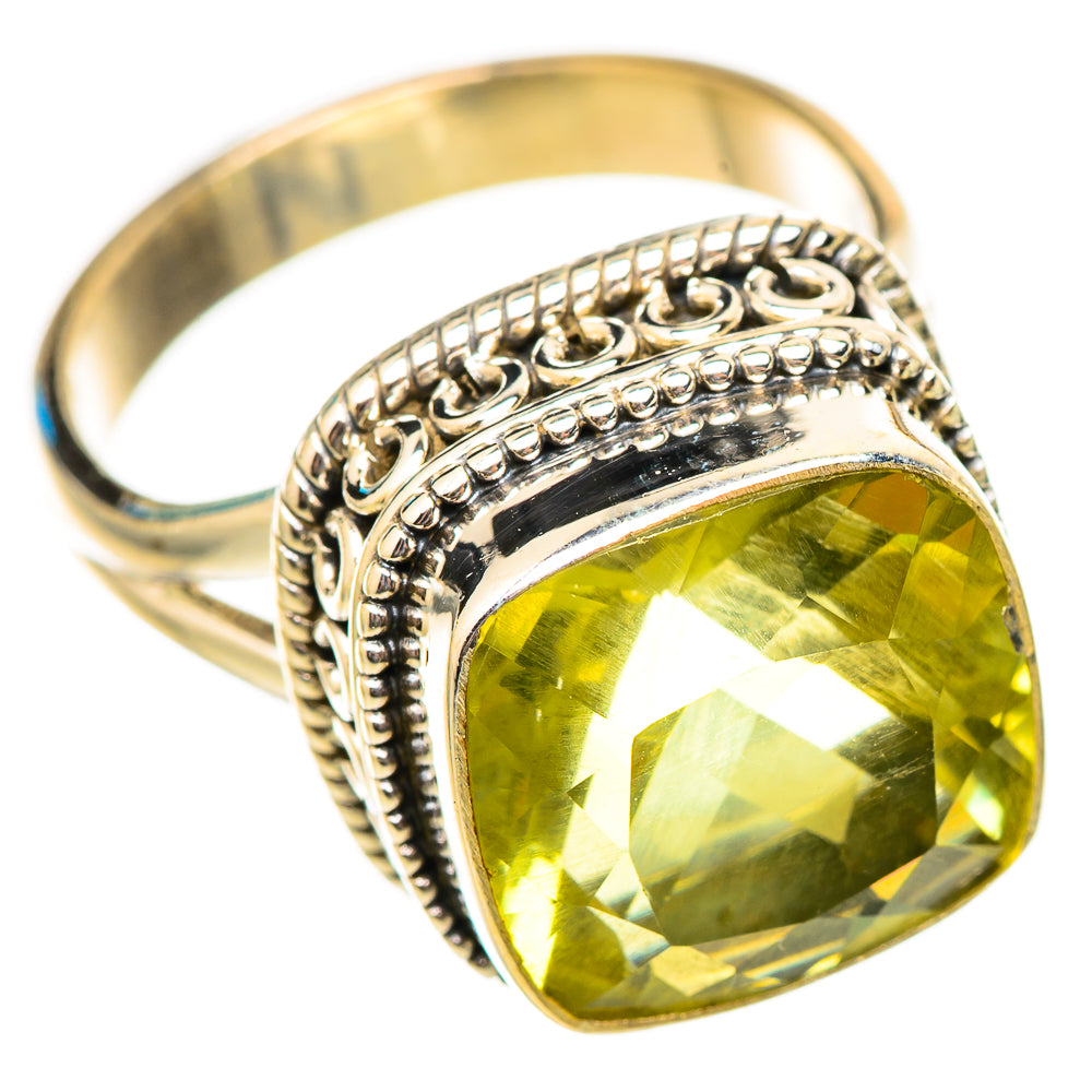 Lemon Quartz Rings handcrafted by Ana Silver Co - RING115399 - Photo 2
