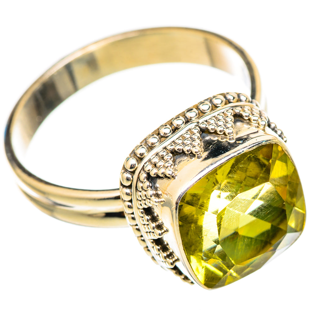 Lemon Quartz Rings handcrafted by Ana Silver Co - RING115401 - Photo 2