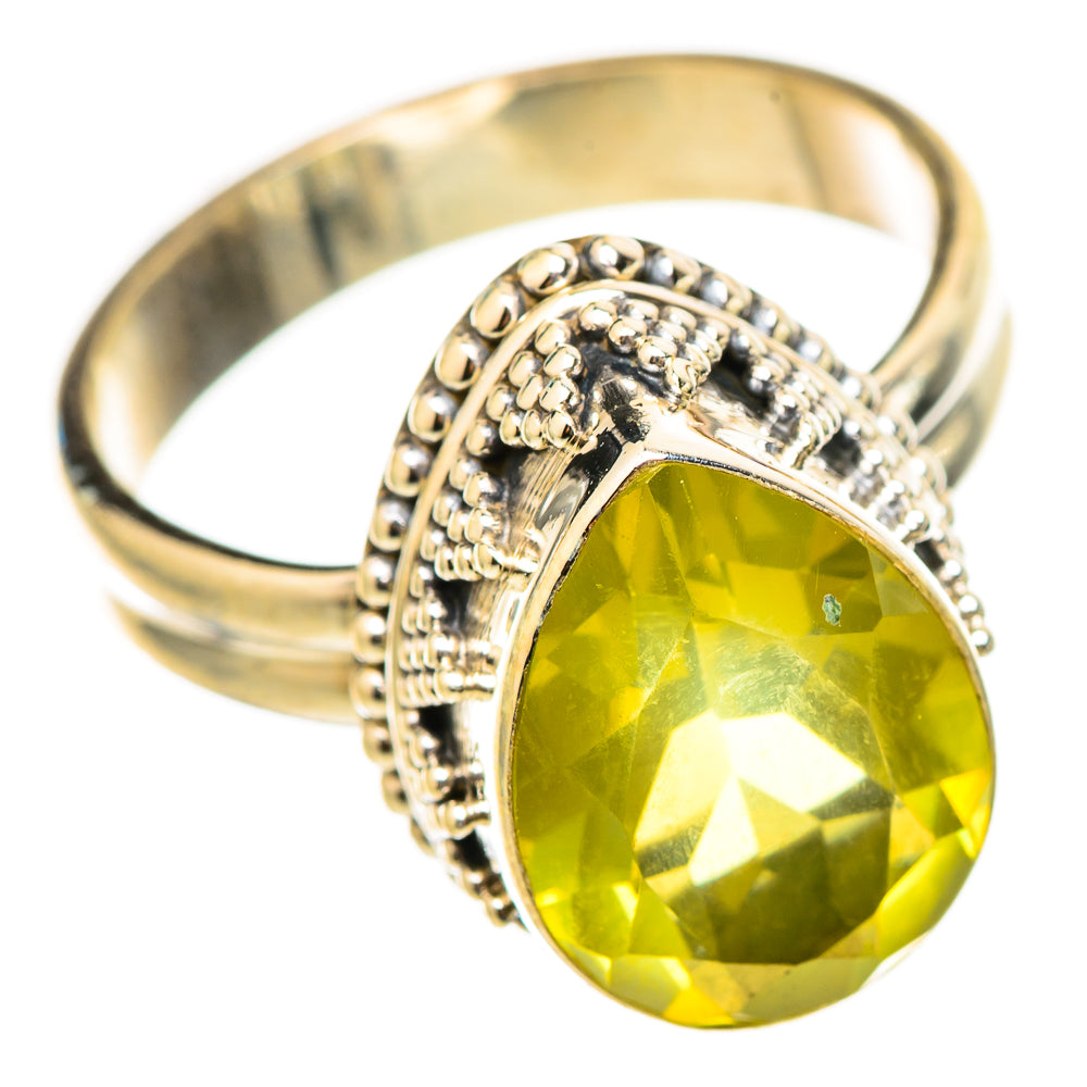 Lemon Quartz Rings handcrafted by Ana Silver Co - RING115426 - Photo 2