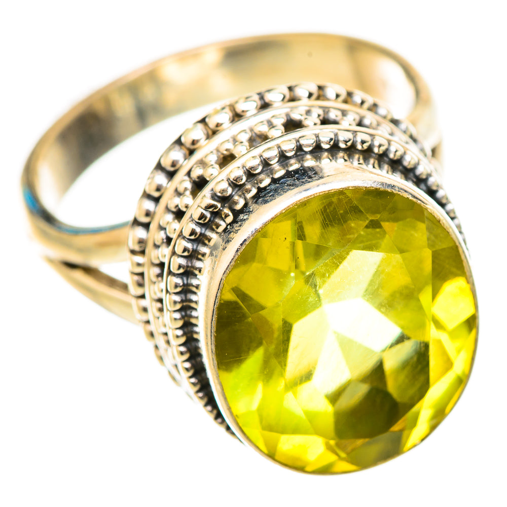 Lemon Quartz Rings handcrafted by Ana Silver Co - RING115428 - Photo 2