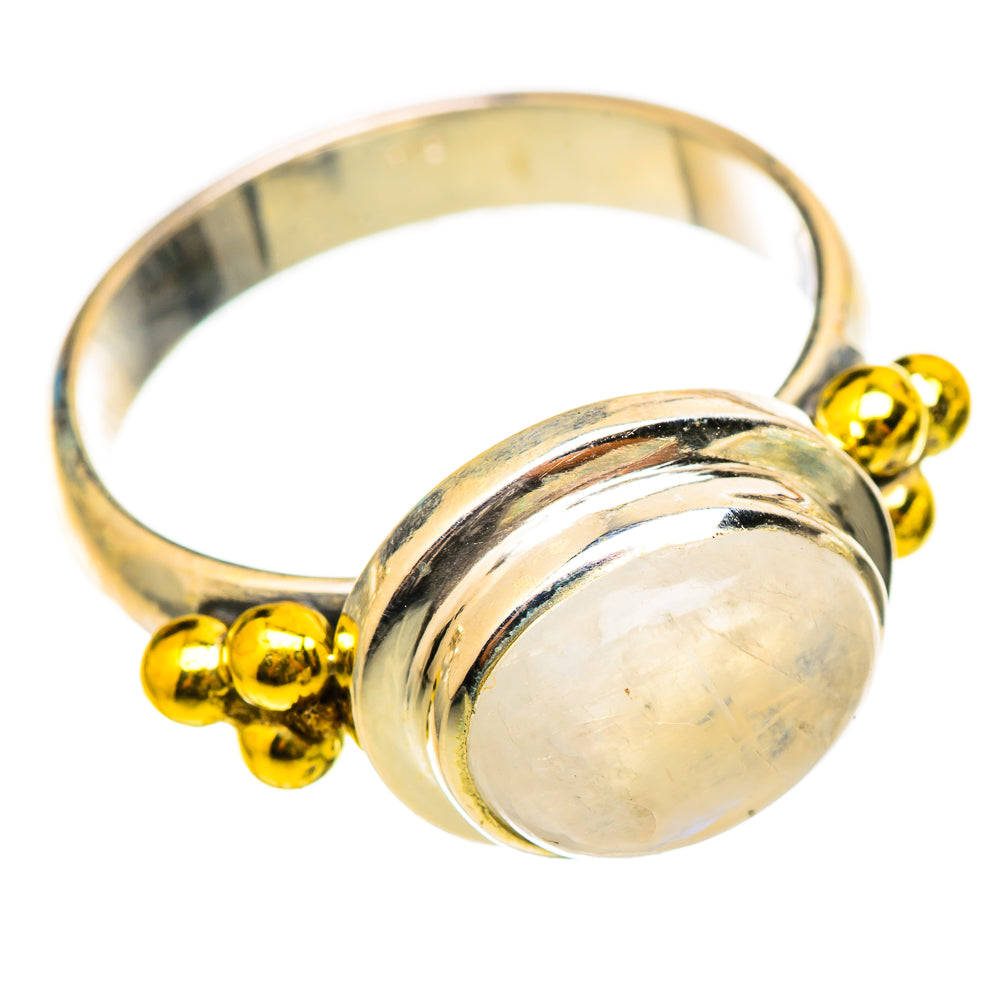 Rainbow Moonstone Rings handcrafted by Ana Silver Co - RING115447 - Photo 2